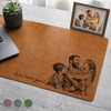 Custom Photo Desk Mat - Personalized Father's Day Birthday Gifts For Dad, Grandpa - Forever Thankful For A Dad Like You