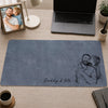 Custom Photo Desk Mat - Personalized Father's Day Birthday Gifts For Dad, Grandpa - Forever Thankful For A Dad Like You