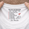 Custom Inside Neck Print T-Shirt - Personalized Anniversary Wedding Gifts For Husband And Wife, Him And Her - A Little Message With Forever Meaning