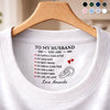 Custom Inside Neck Print T-Shirt - Personalized Anniversary Wedding Gifts For Husband And Wife, Him And Her - A Little Message With Forever Meaning