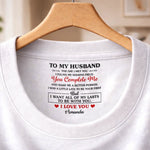 Custom Inside Neck Print T-Shirt - Personalized Anniversary Wedding Gifts For Husband And Wife, Him And Her -  His Daily Dose Of Love