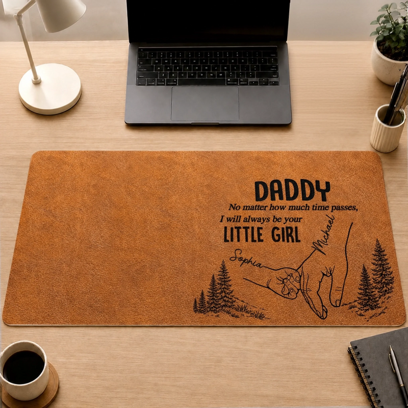 Custom Desk Mat - Personalized Father's Day Birthday Gifts For Dad, Grandpa - Dad Makes Every Day Better