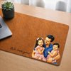 Custom Photo Desk Mat -  Personalized Father's Day Birthday Gifts For Dad, Grandpa - Love Became A Family