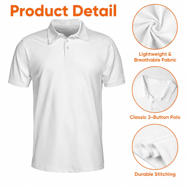 Custom All Over Print Polo Shirt - Personalized Father's Day Birthday Golf Gifts For Dad, Grandpa - Enjoy Every Shot