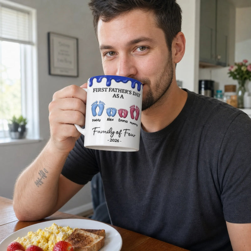 Custom 3D Inflated Effect Printed Mug - Personalized Father's Day, Baby Shower, Gender Reveal Gifts For New Moms, New Dads, New Parents - Our Greatest Adventure