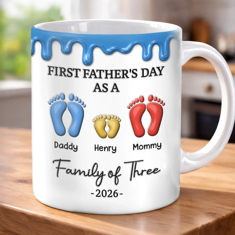Custom 3D Inflated Effect Printed Mug - Personalized Father's Day, Baby Shower, Gender Reveal Gifts For New Moms, New Dads, New Parents - Our Greatest Adventure