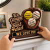 Custom 2-Layered Wooden Plaque - Personalized Father's Day Birthday Gifts For Dad, Grandpa, Baseball Lovers, Sports Fans, Sports Lovers - Best Catch Ever