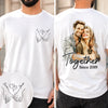 Custom Photo Unisex T-shirt - Personalized Anniversary Wedding Gifts For Husband And Wife, Him And Her - Couple Era Forever