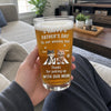 Custom Beer Glass - Personalized Father's Day Birthday Gifts For Dog Cat Lovers, Dog Dad And Mom, Cat Owners - Love Comes With Four Paws