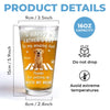Custom Beer Glass - Personalized Father's Day Birthday Gifts For Dog Cat Lovers, Dog Dad And Mom, Cat Owners - Love Comes With Four Paws