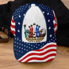 Custom Hat, All Over Print Classic Cap - Personalized America 250th Anniversary Gifts For Mom, Dad, Brother, Sister, Kids - Proud To Stand Together