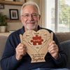 Custom Shaped Wooden Art Puzzle - Personalized Father's Day Birthday Gifts For Dad, Grandpa - Dad Makes Life Feel Complete