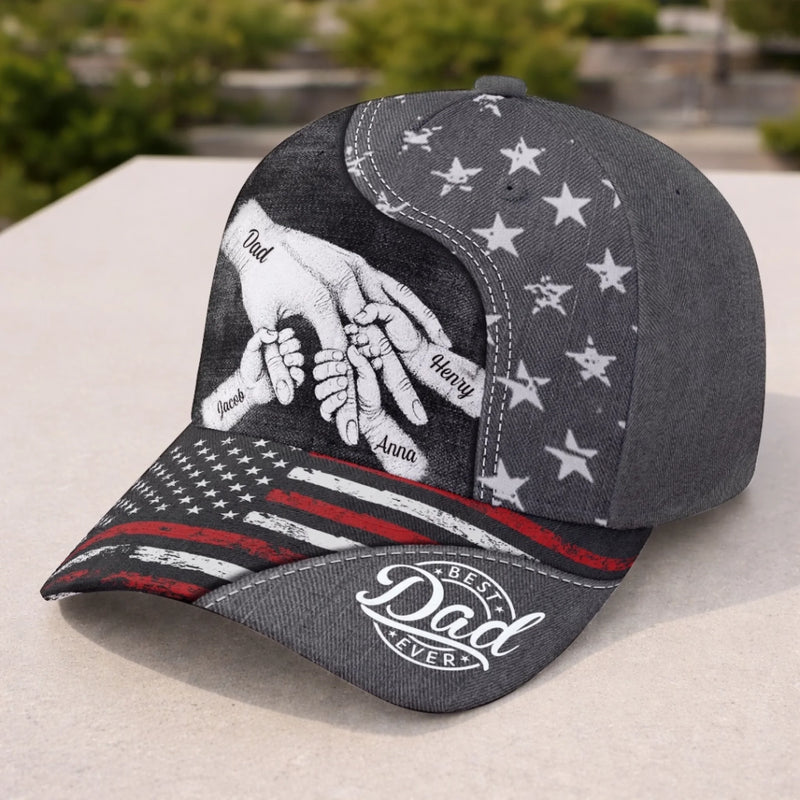 Custom Hat, All Over Print Classic Cap - Personalized Father's Day Gifts For Dad, Grandpa - Raised By A Legend
