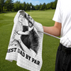 Custom Photo Golf Towel - Personalized Father's Day Birthday Golf Gifts For Dad, Grandpa - Tee Time Is The Best Time