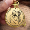 Custom Photo Pocket Watch - Personalized Father's Day Birthday Gifts For Dad, Grandpa - Dad Deserves The World