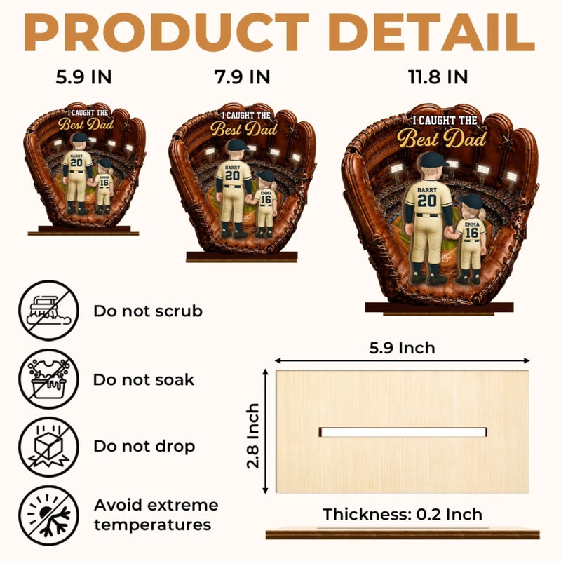 Custom 2-Layered Wooden Plaque - Personalized Father's Day Gifts For Dad, Grandpa, Baseball Lovers, Sports Fans, Sports Lovers - Home Runs And Good Times