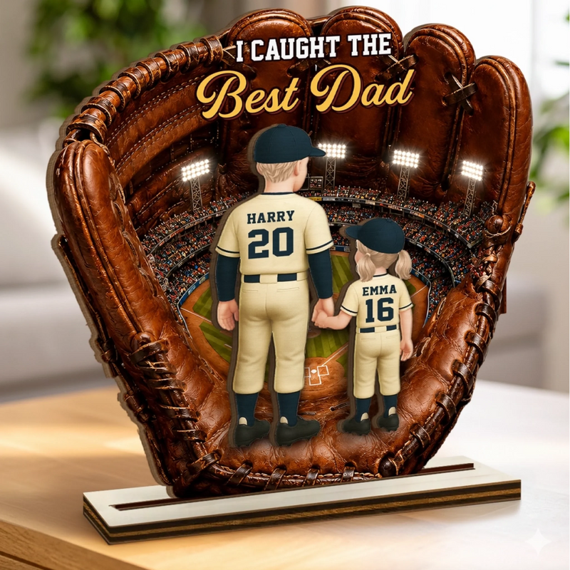 Custom 2-Layered Wooden Plaque - Personalized Father's Day Gifts For Dad, Grandpa, Baseball Lovers, Sports Fans, Sports Lovers - Home Runs And Good Times