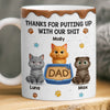 Custom 3D Inflated Effect Printed Mug - Personalized Father's Day Birthday Gifts For Cat Lovers, Cat Mom And Dad - Purr More Worry Less
