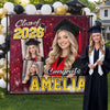 Custom Photo Backdrop - Personalized Graduation Gifts For Him, Her - Congrats Never Looked This Glam