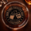 Custom Whiskey Glass - Personalized Father's Day, Baby Shower, Gender Reveal Gifts For New Dads, New Grandpas - Tiny Human Big Cheers