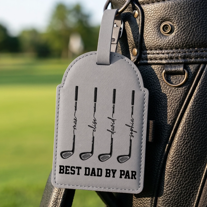Custom Golf Bag Tag - Personalized Father's Day Birthday Golf Gifts For Dad, Grandpa - Swing Into Good Times