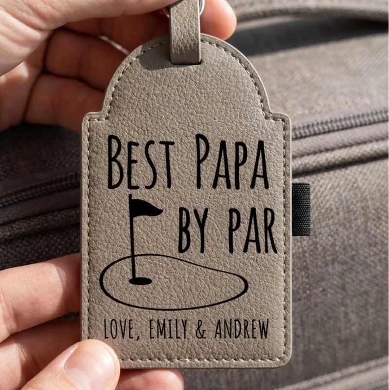 Custom Golf Bag Tag - Personalized Father's Day Birthday Golf Gifts For Dad, Grandpa - Keep Calm And Golf On