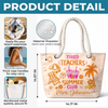 Custom Beach Bag - Personalized Summer Vacation And Travel Gifts For Teachers - Teacher Off Duty