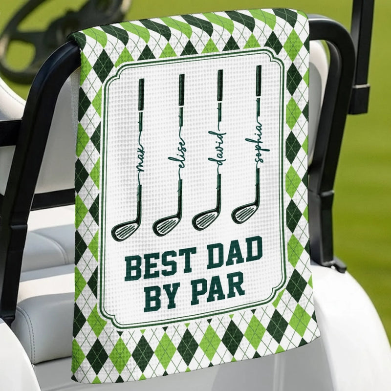 Custom Golf Towel - Personalized Father's Day Birthday Golf Gifts For Dad, Grandpa - Keep Calm & Golf On