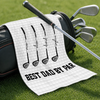 Custom Golf Towel - Personalized Father's Day Birthday Golf Gifts For Dad, Grandpa - Swing Easy, Live Happy