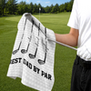 Custom Golf Towel - Personalized Father's Day Birthday Golf Gifts For Dad, Grandpa - Swing Easy, Live Happy