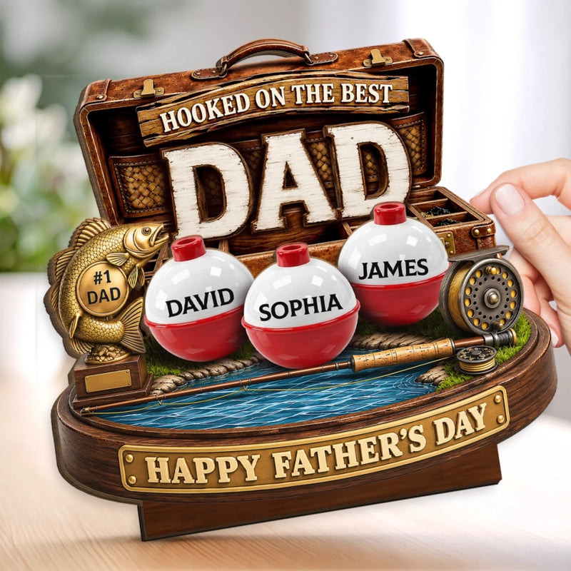 Custom 2-Layered Wooden Plaque - Personalized Father's Day Fishing Gifts For Fisherman, Dad, Grandpa - Gone Fishing See You Later