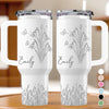 Custom Engraved 40oz Tumbler With Handle - Personalized Birthday Gifts For Besties, Sisters, BFF, Family, Yourself - Coffee Gossip Repeat
