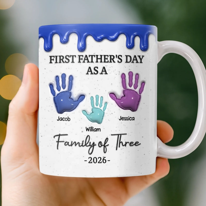 Custom 3D Inflated Effect Printed Mug - Personalized Father's Day Birthday Gifts For Mom, Dad, Kids - Family Makes Everything Better