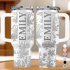 Custom Engraved 40oz Tumbler With Handle - Personalized Birthday Gifts For Besties, Sisters, BFF, Family, Yourself - One Sip At A Time