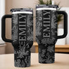 Custom Engraved 40oz Tumbler With Handle - Personalized Birthday Gifts For Besties, Sisters, BFF, Family, Yourself - One Sip At A Time