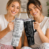 Custom Engraved 40oz Tumbler With Handle - Personalized Birthday Gifts For Besties, Sisters, BFF, Family, Yourself - One Sip At A Time