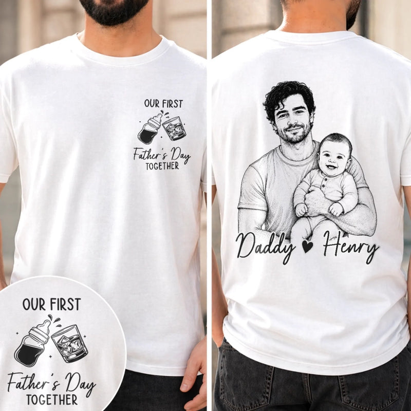 Custom Photo T-shirt - Personalized Father's Day, Baby Shower, Gender Reveal Gifts For New Moms, New Dads, New Parents - The Dad Era Begins