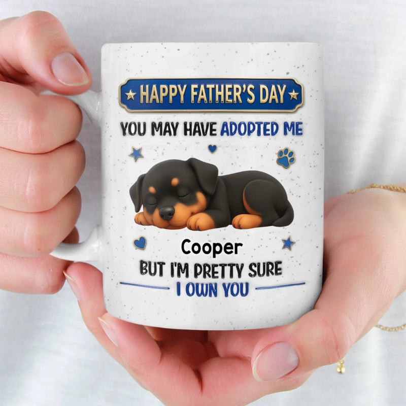 Custom 3D Inflated Effect Printed Mug - Personalized Father's Day Gifts For Dog Cat Lovers, Dog Dad And Mom, Cat Owners - Pawrenthood Has No Escape