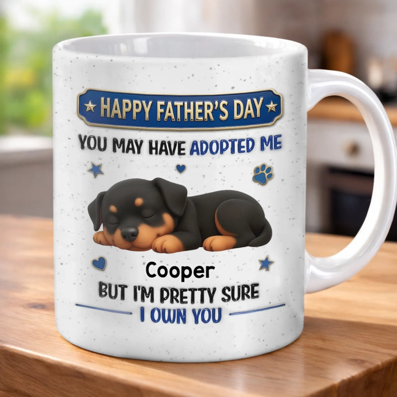 Custom 3D Inflated Effect Printed Mug - Personalized Father's Day Gifts For Dog Cat Lovers, Dog Dad And Mom, Cat Owners - Pawrenthood Has No Escape