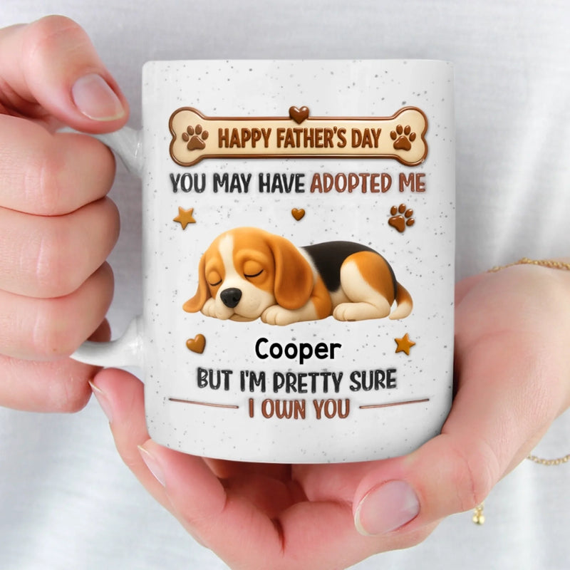 Custom 3D Inflated Effect Printed Mug - Personalized Father's Day Gifts For Dog Cat Lovers, Dog Dad And Mom, Cat Owners - Father’s Day, But Make It Furry