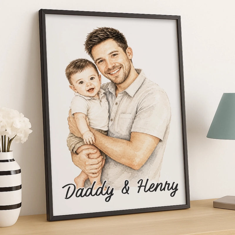 Custom Photo Vertical Poster - Personalized Father's Day Birthday Gifts For Dad, Grandpa - Always Proud To Call You Dad