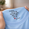 Custom Inside Neck Print T-Shirt - Personalized Anniversary Wedding Gifts For Husband And Wife, Him And Her -  Keeping Marriages Funny Since Forever