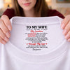 Custom Inside Neck Print T-Shirt - Personalized Anniversary Wedding Gifts For Husband And Wife, Him And Her - Her Sunshine, His Forever
