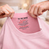 Custom Inside Neck Print T-Shirt - Personalized Anniversary Wedding Gifts For Husband And Wife, Him And Her - Her Sunshine, His Forever