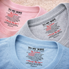 Custom Inside Neck Print T-Shirt - Personalized Anniversary Wedding Gifts For Husband And Wife, Him And Her - Her Sunshine, His Forever