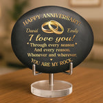 Custom Printed Rock - Personalized Anniversary Wedding Gifts For Husband And Wife, Him And Her - Still Rocking This Love Story