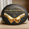 Custom Printed Rock - Personalized Anniversary Wedding Gifts For Husband And Wife, Him And Her - Love Sealed With Pinky Promises