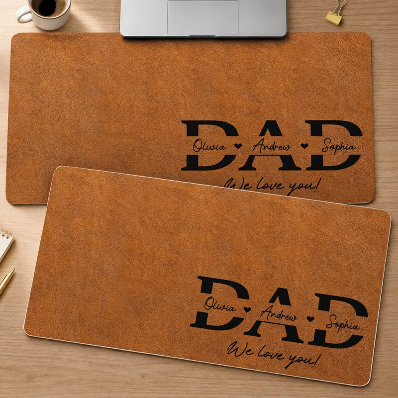 Custom Desk Mat -  Personalized Father's Day Birthday Gifts For Dad, Grandpa - Dad Mode Always Active