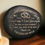 Custom Printed Rock - Personalized Anniversary Wedding Gifts For Husband And Wife, Him And Her - Love You More Every Anniversary