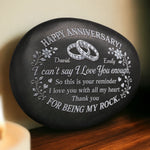 Custom Printed Rock - Personalized Anniversary Wedding Gifts For Husband And Wife, Him And Her - Together Till The Very End